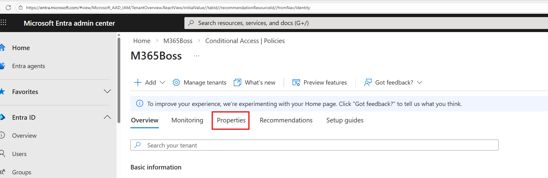 Conditional Access Properties