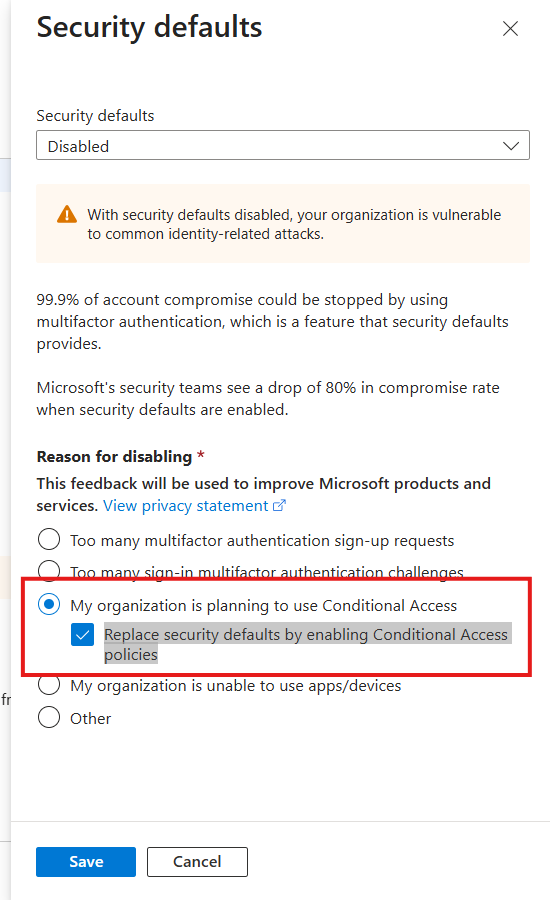 Enable Conditional Access